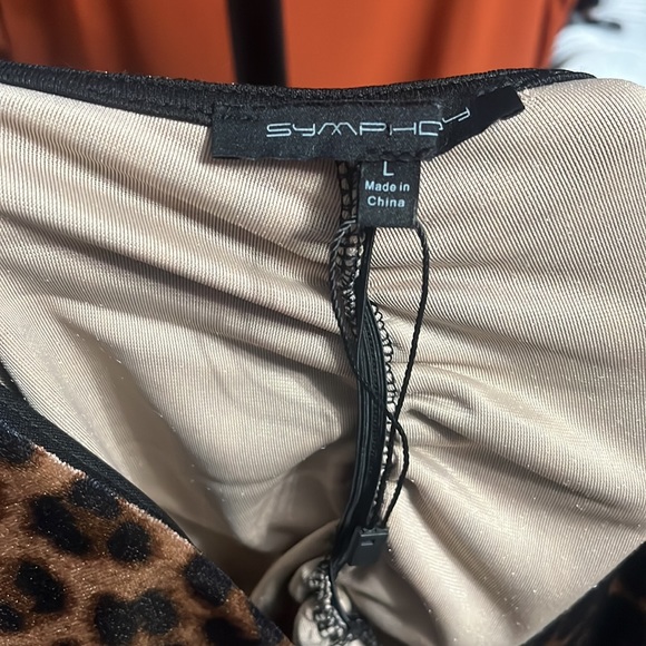 Symphony Cheetah Deep V-cut Dress - Picture 5 of 5